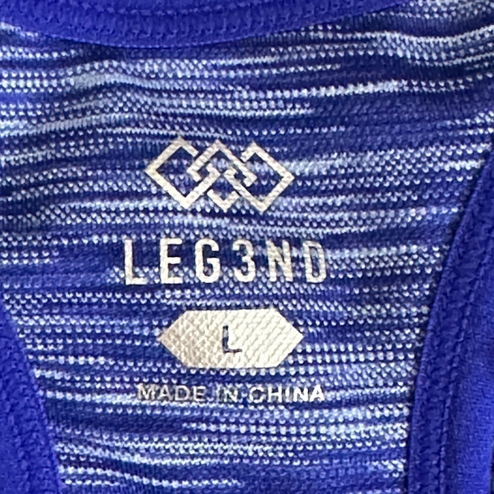 Leg3nd sz lg sports bra blue heather. Removable padding newer - Picture 7 of 8